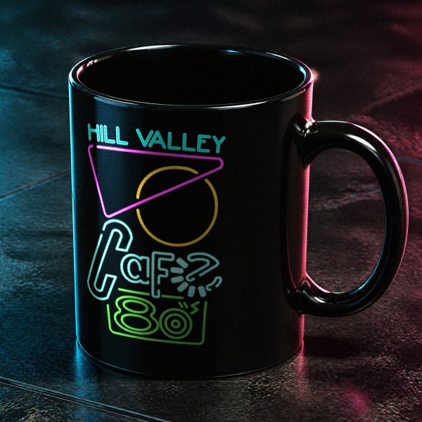 Back to the Future 2 - Cafe 80's Neon Black Mug