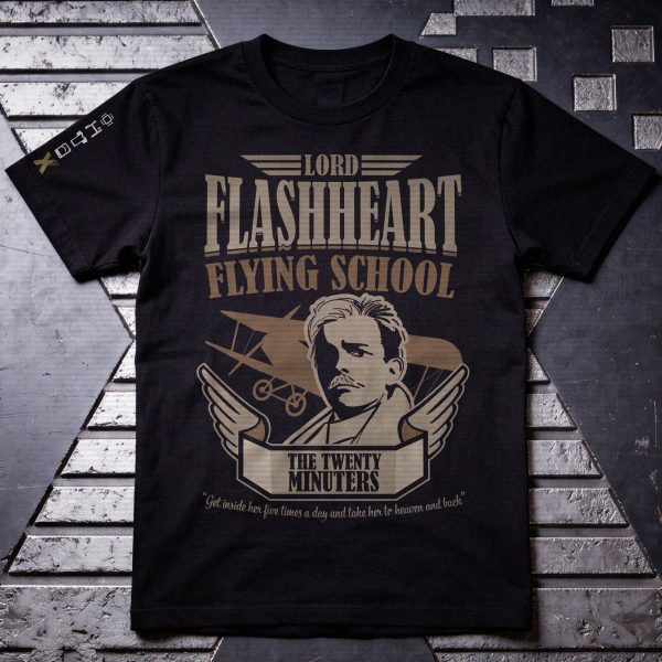 Blackadder - The Lord Flashheart Flying School TV Series T-shirt Blackadder - The Lord Flashheart Flying School TV Series T-shirt