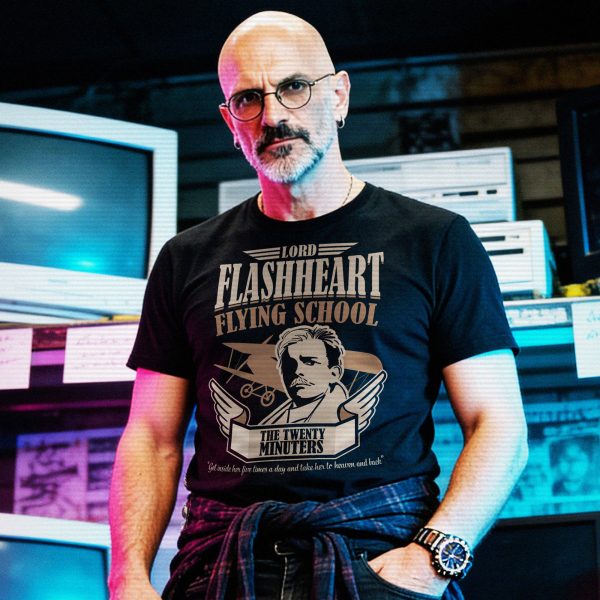 Blackadder - The Lord Flashheart Flying School TV Series T-shirt Blackadder - The Lord Flashheart Flying School TV Series T-shirt
