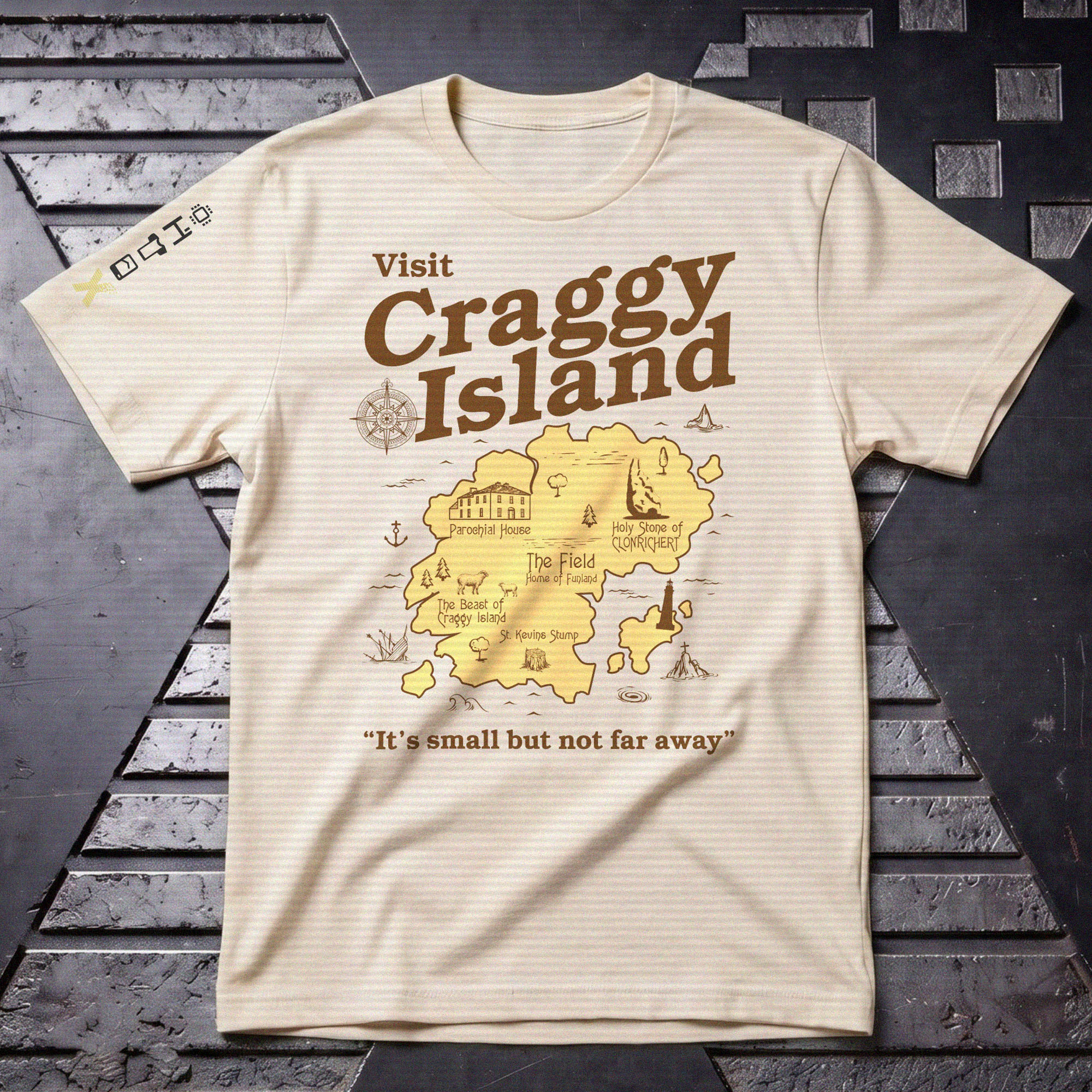 Father Ted - Visit Craggy Island Map TV Series T-shirt Father Ted - Visit Craggy Island Map TV Series T-shirt