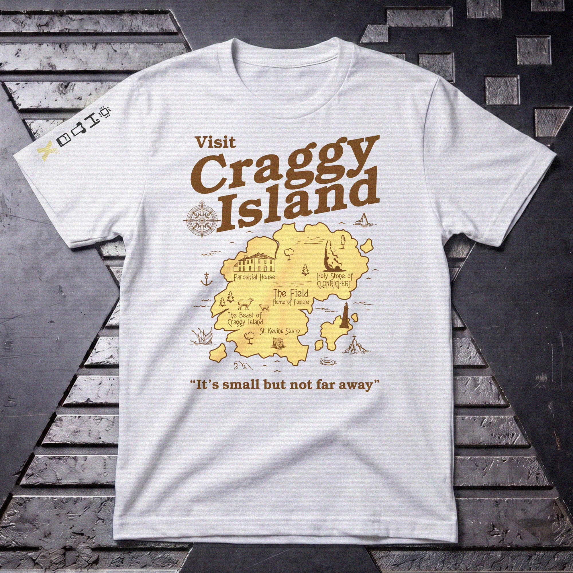 Father Ted - Visit Craggy Island Map TV Series T-shirt Father Ted - Visit Craggy Island Map TV Series T-shirt - Image 3
