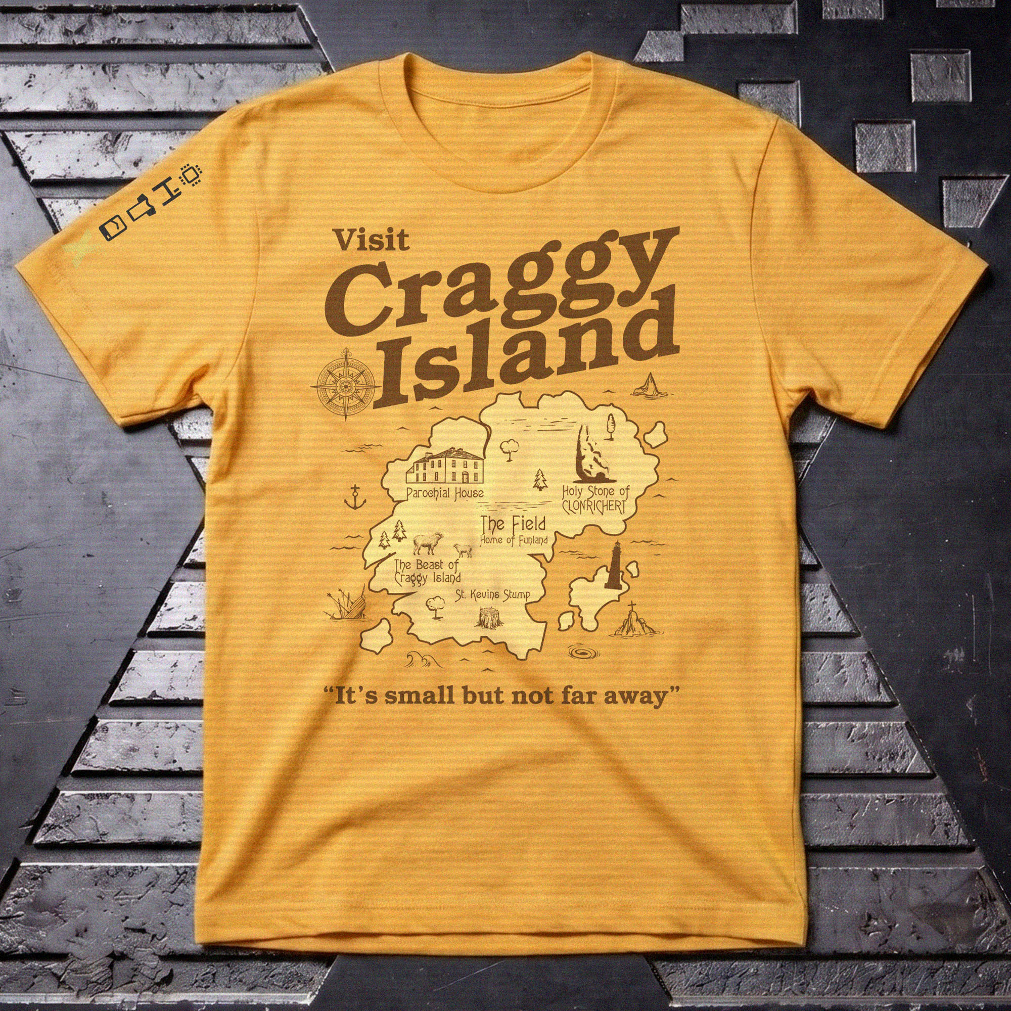 Father Ted - Visit Craggy Island Map TV Series T-shirt Father Ted - Visit Craggy Island Map TV Series T-shirt - Image 4